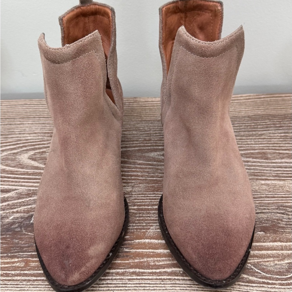 Jeffrey Campbell Taupe Suede Ankle Booties